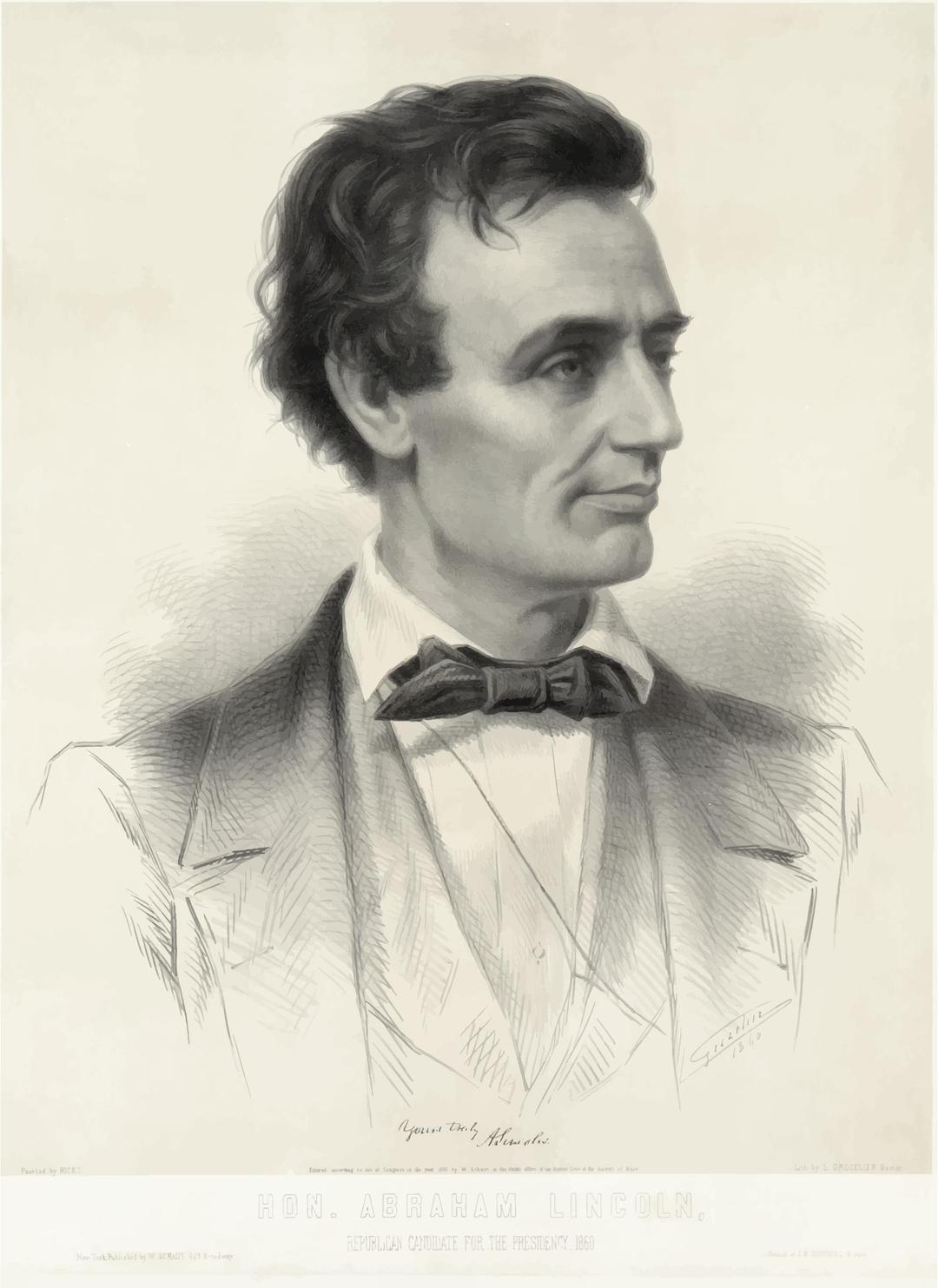 Presidential Candidate Abraham Lincoln 1860 png transparent