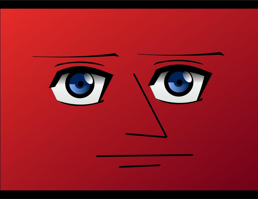 Pretty Face with Big Blue Eyes png transparent