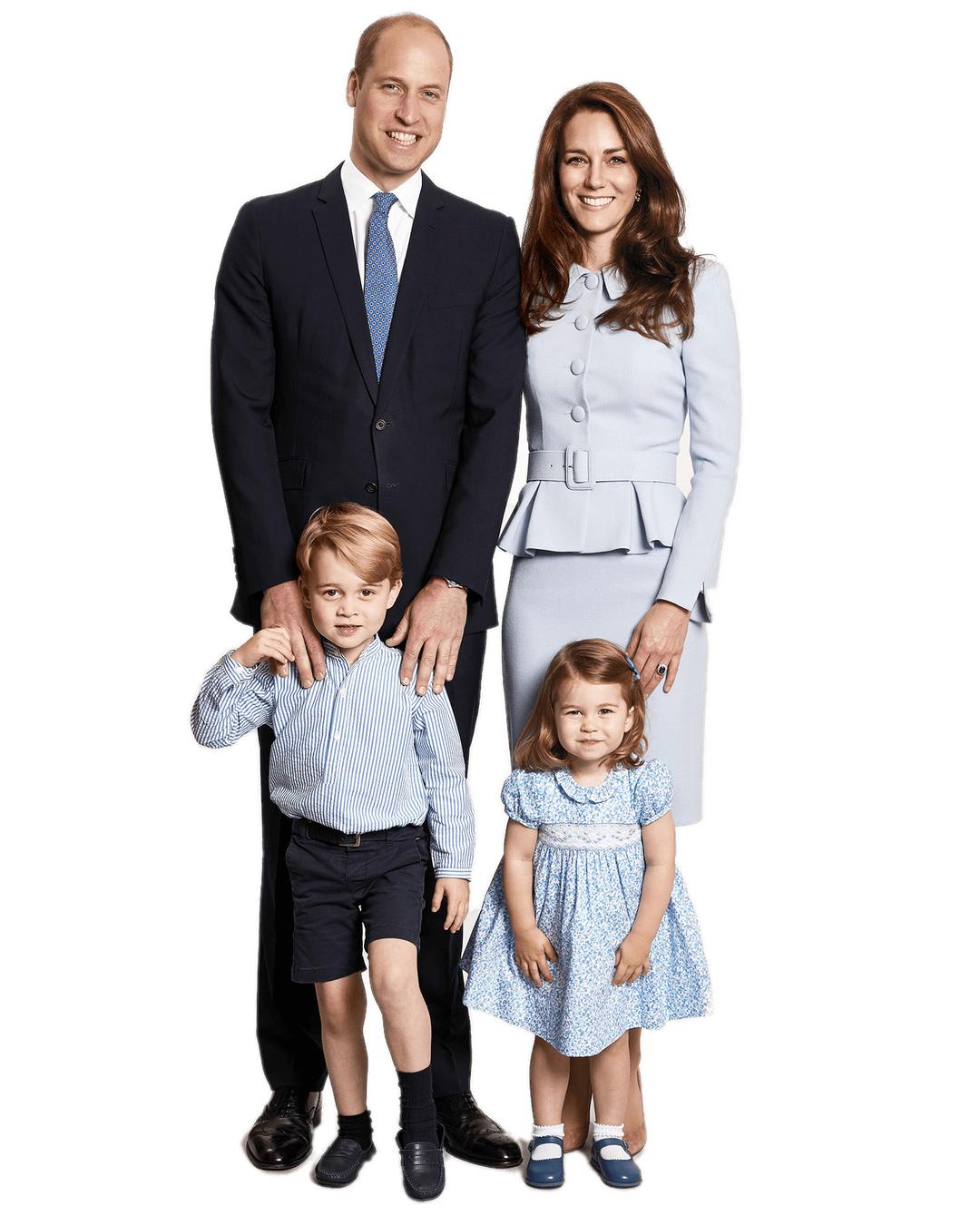 Prince William and Catherine Family Photo png transparent