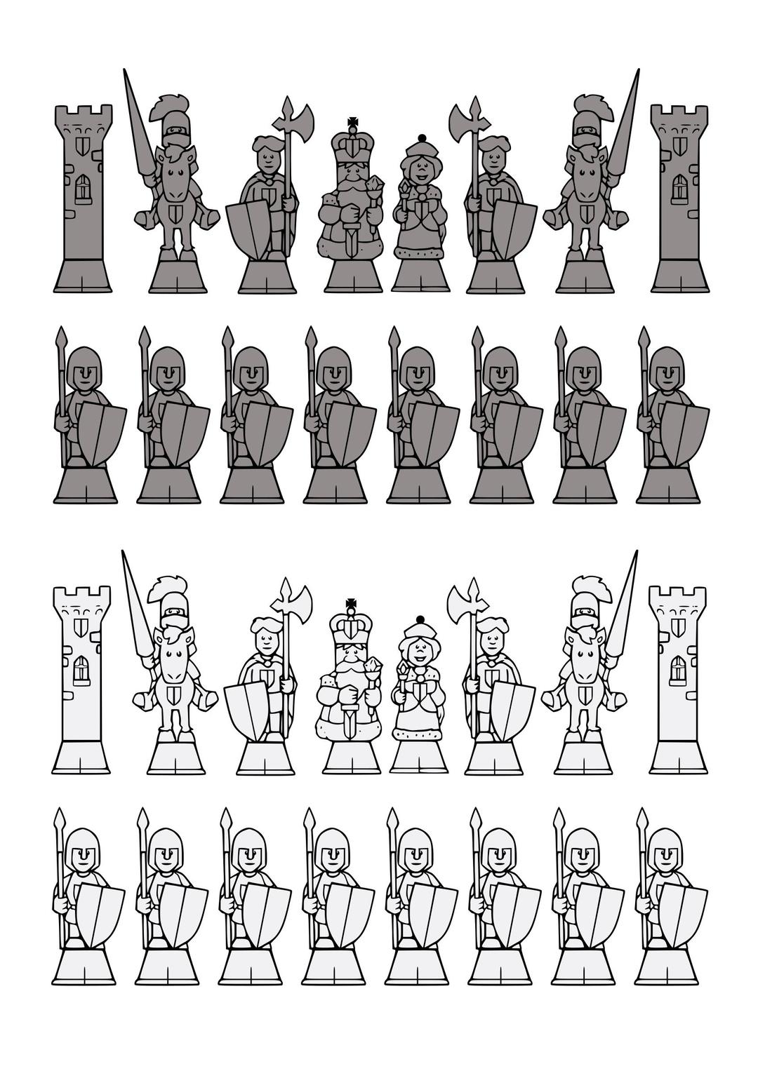 Print Out Chess Set png transparent