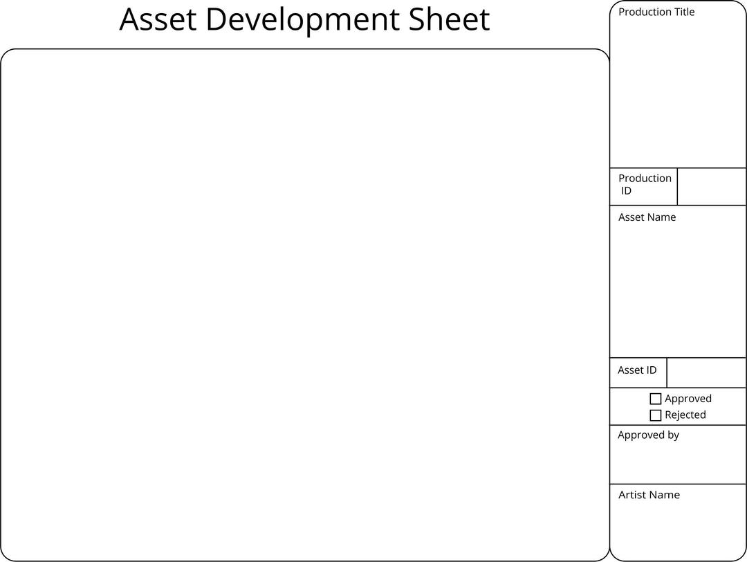 Printable Animation Asset Development Template (Professional) png transparent