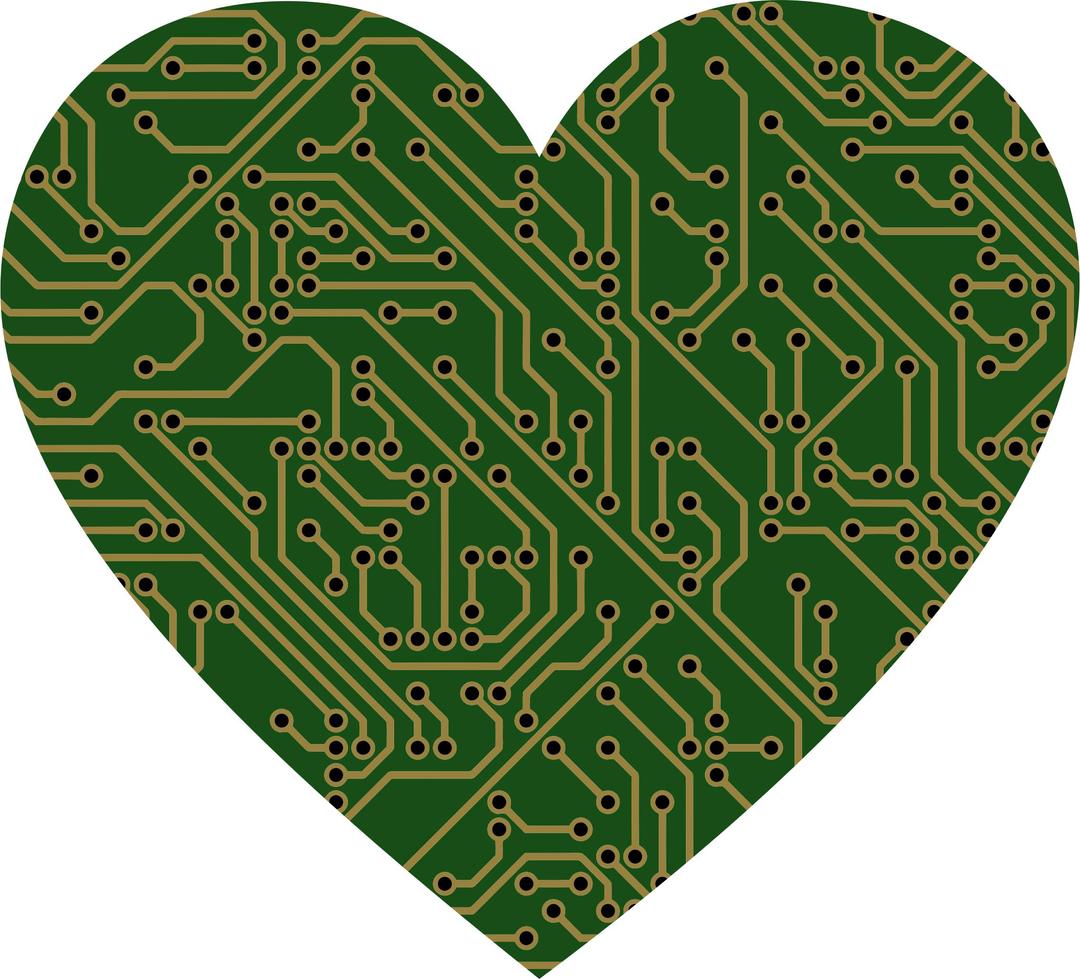 Printed Circuit Board Heart png transparent
