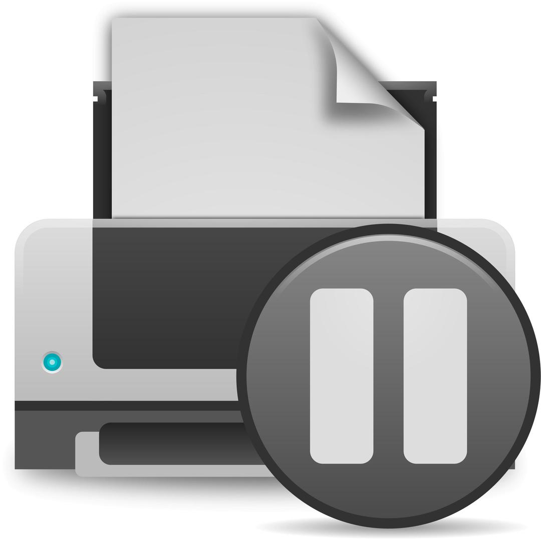 Printer icon paused png transparent