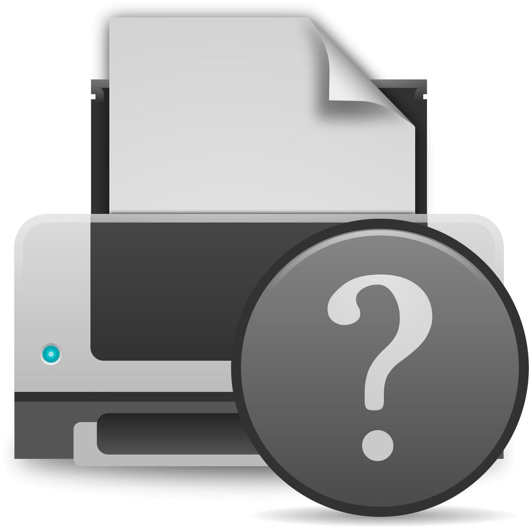 Printer Question Icon png transparent