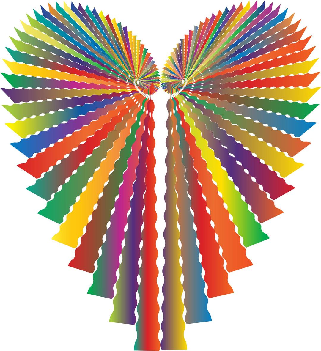 Prismatic Abstract Heart 2 No Background png transparent