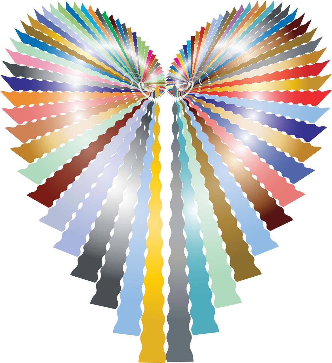 Prismatic Abstract Heart No Background png transparent