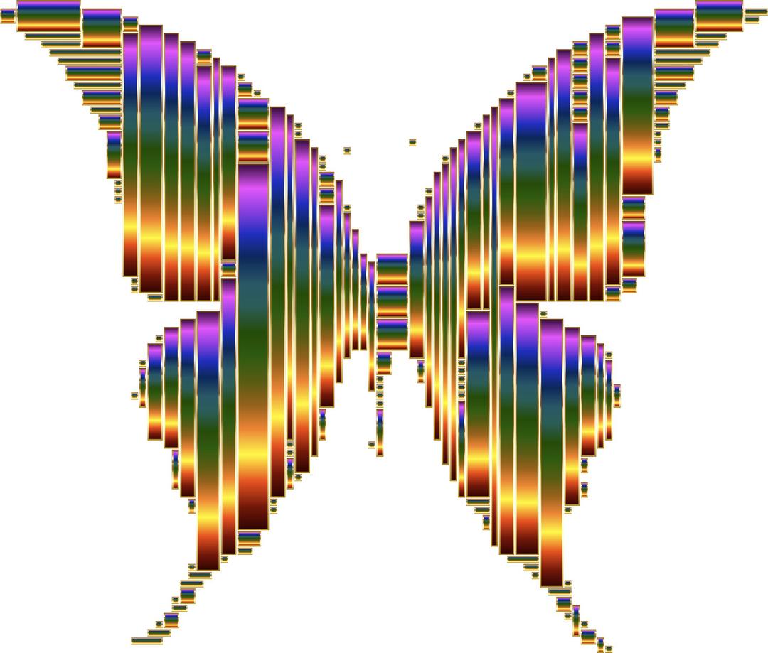 Prismatic Abstract Modern Art Butterfly 12 No Background png transparent