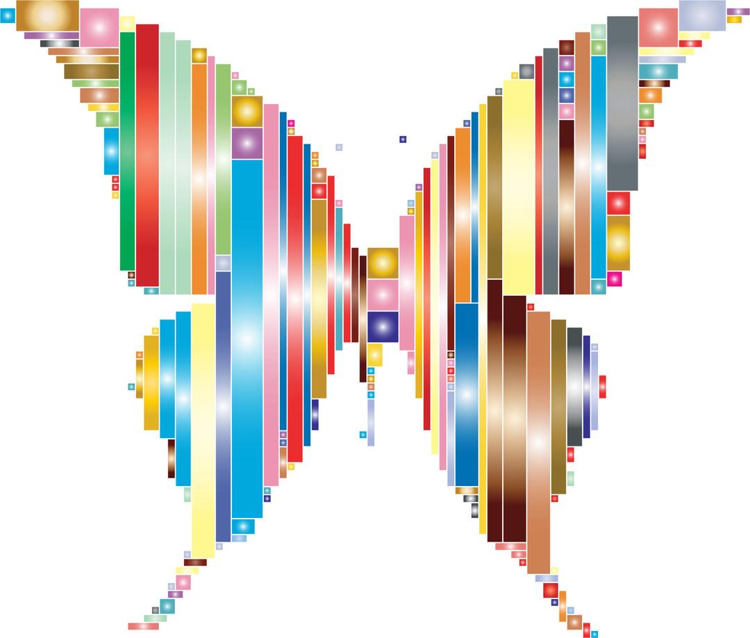 Prismatic Abstract Modern Art Butterfly 2 png transparent