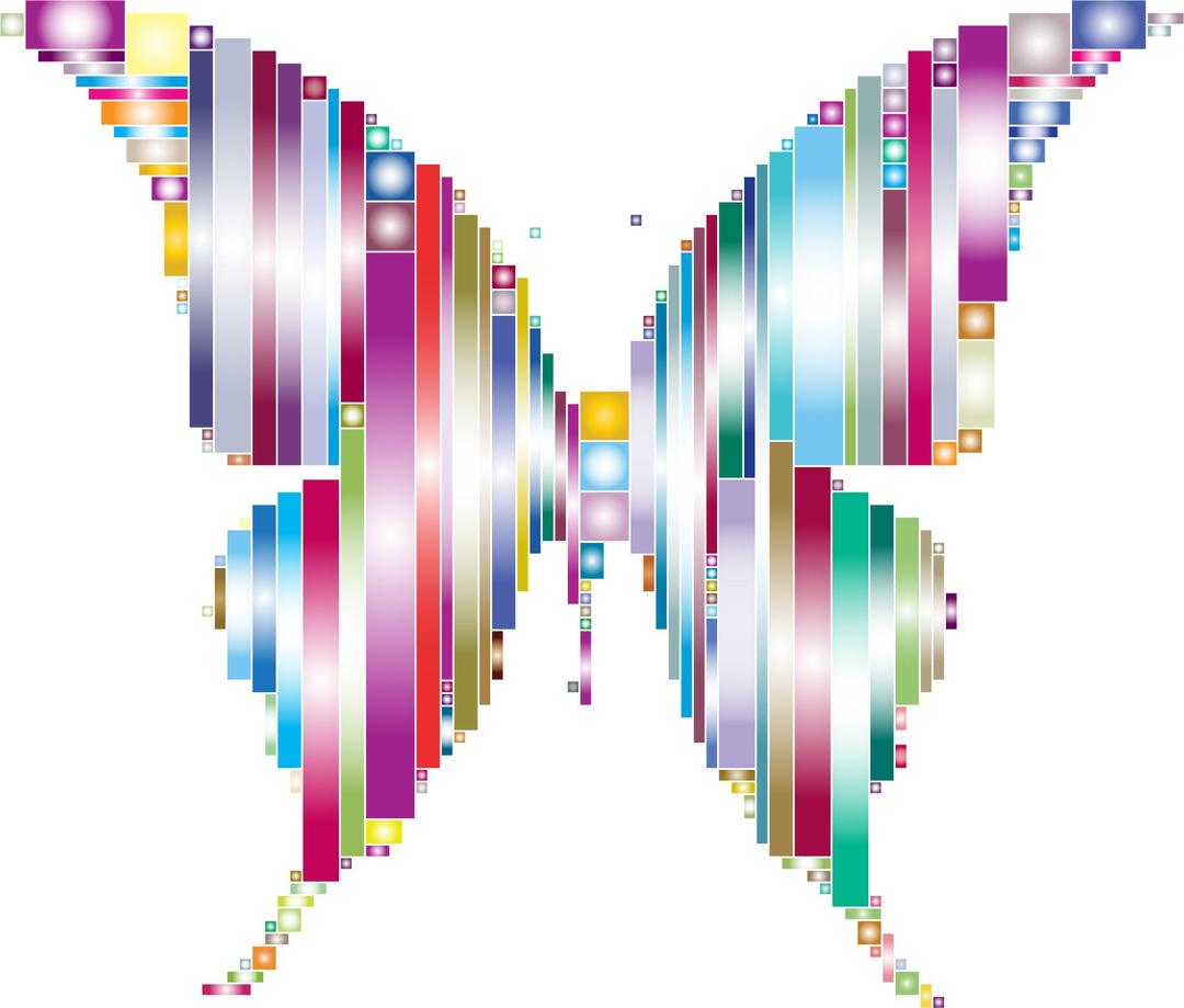 Prismatic Abstract Modern Art Butterfly 3 png transparent
