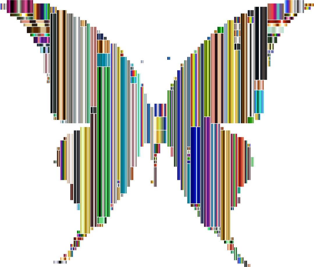 Prismatic Abstract Modern Art Butterfly 8 png transparent