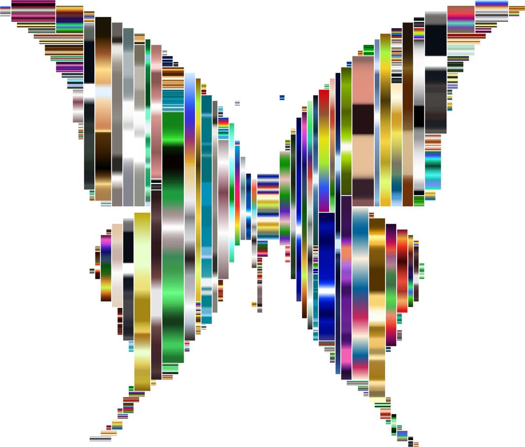 Prismatic Abstract Modern Art Butterfly 9 png transparent