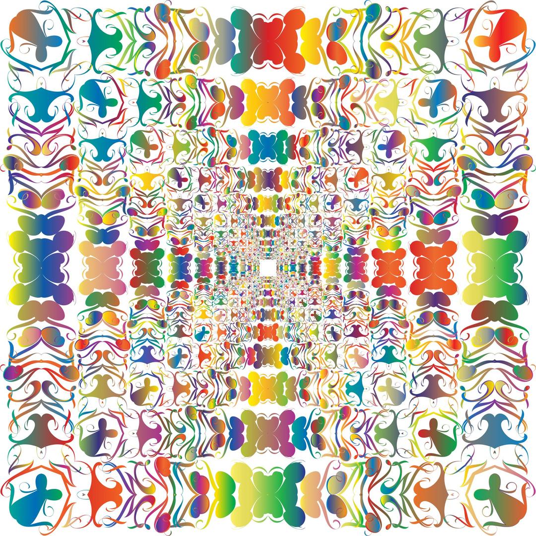 Prismatic Abstract Tribal Style Design 2 No Background png transparent