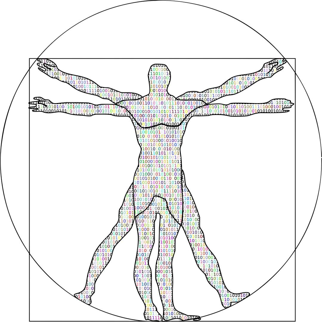 Prismatic Binary Vitruvian Man png transparent