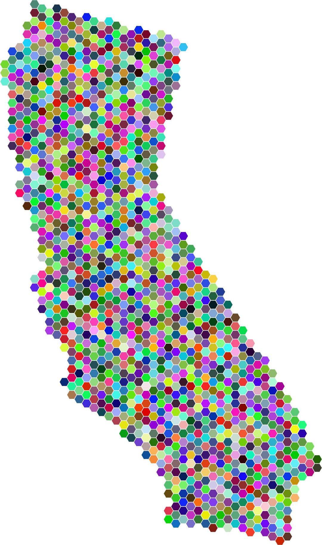 Prismatic California Hexagonal Mosaic png transparent