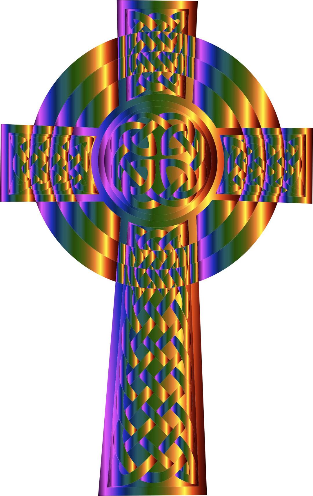 Prismatic Celtic Cross 2 png transparent