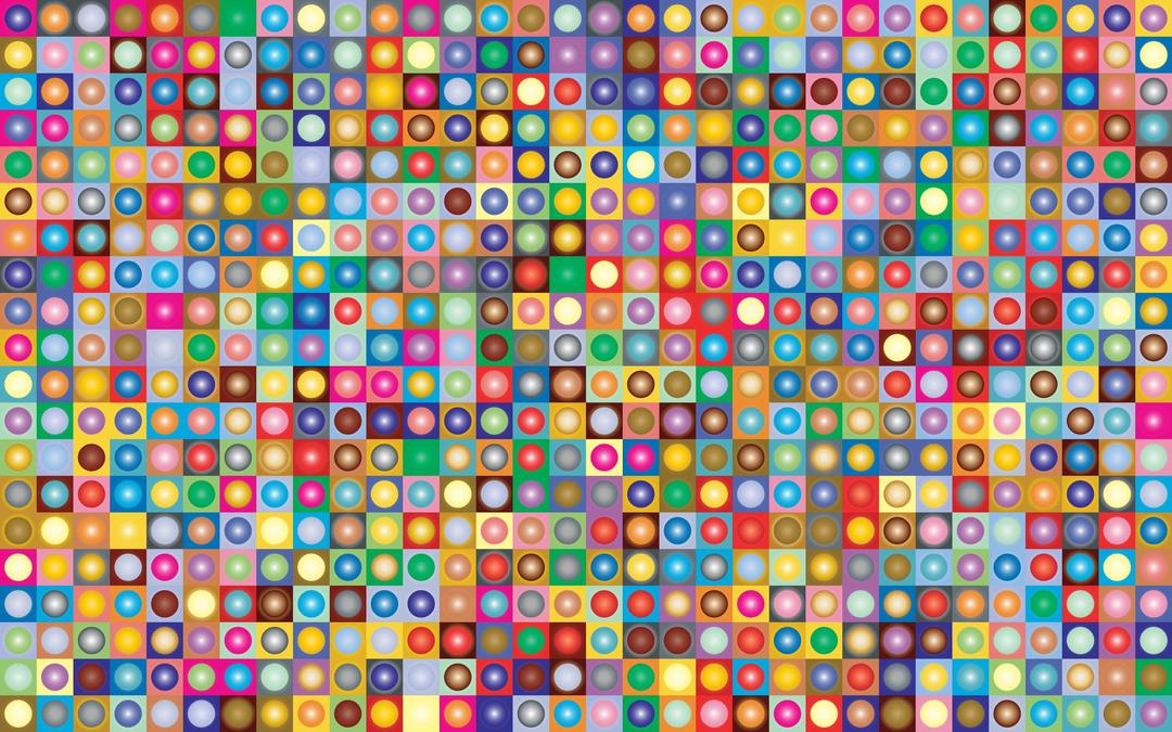 Prismatic Circles And Squares Checkerboard Pattern 2 png transparent