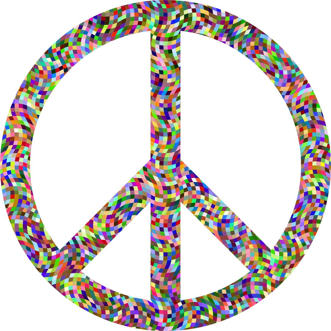 Prismatic Confetti Peace Sign png transparent