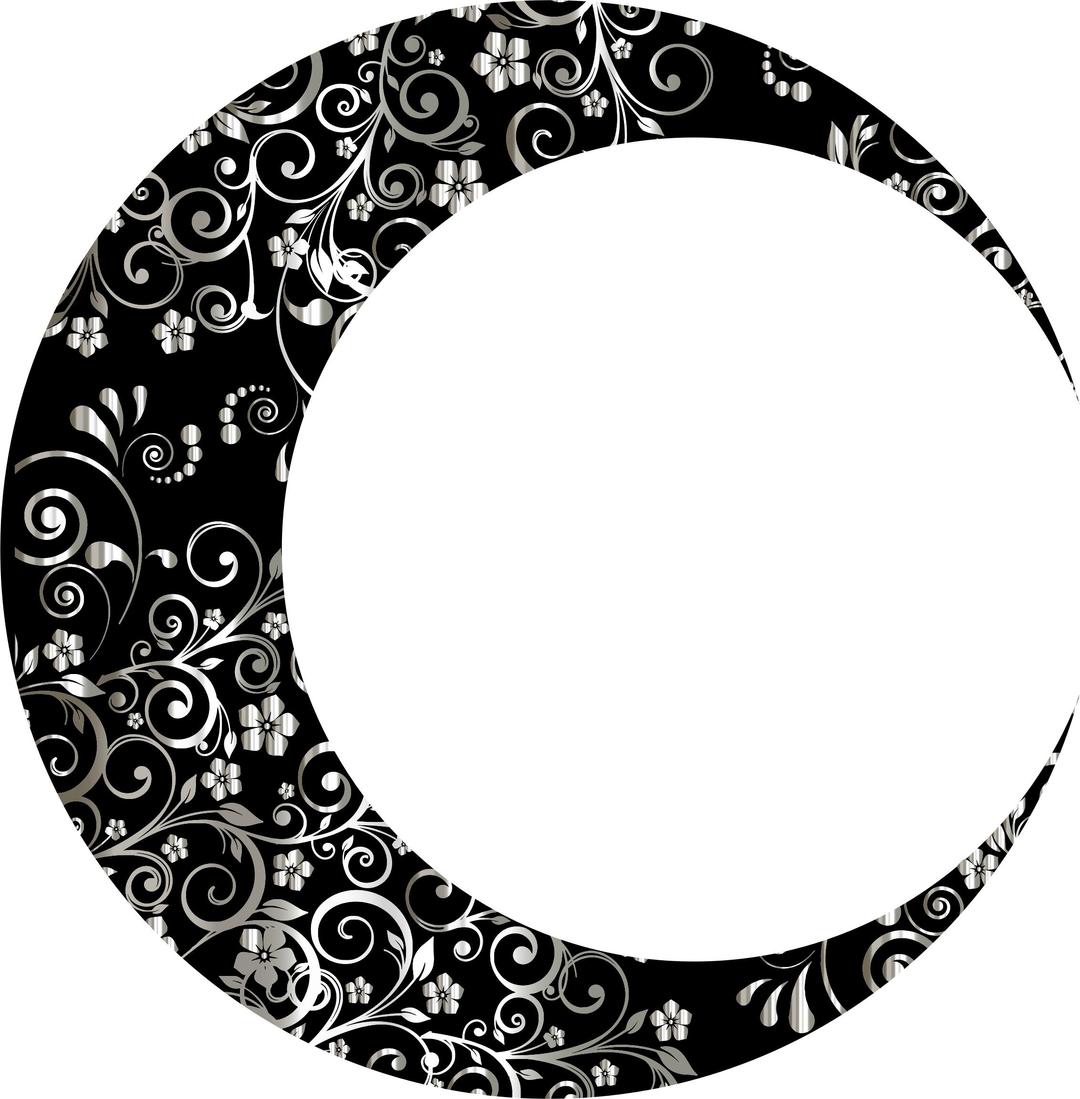 Prismatic Floral Crescent Moon Mark II 3 png transparent