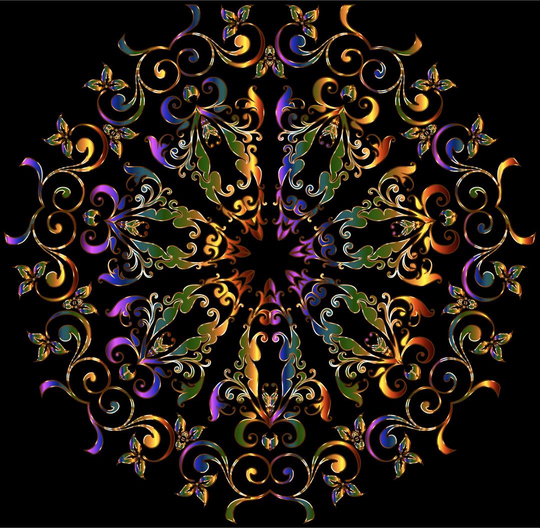 Prismatic Floral Design png transparent