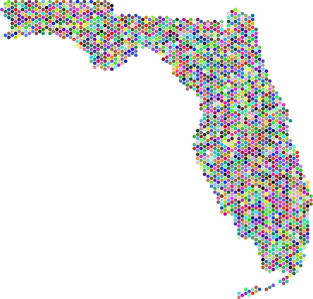 Prismatic Florida Hexagonal Mosaic png transparent