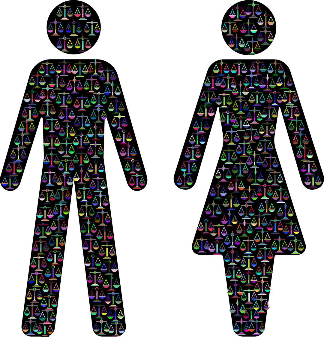 Prismatic Gender Equality Male And Female Figures 2 png transparent