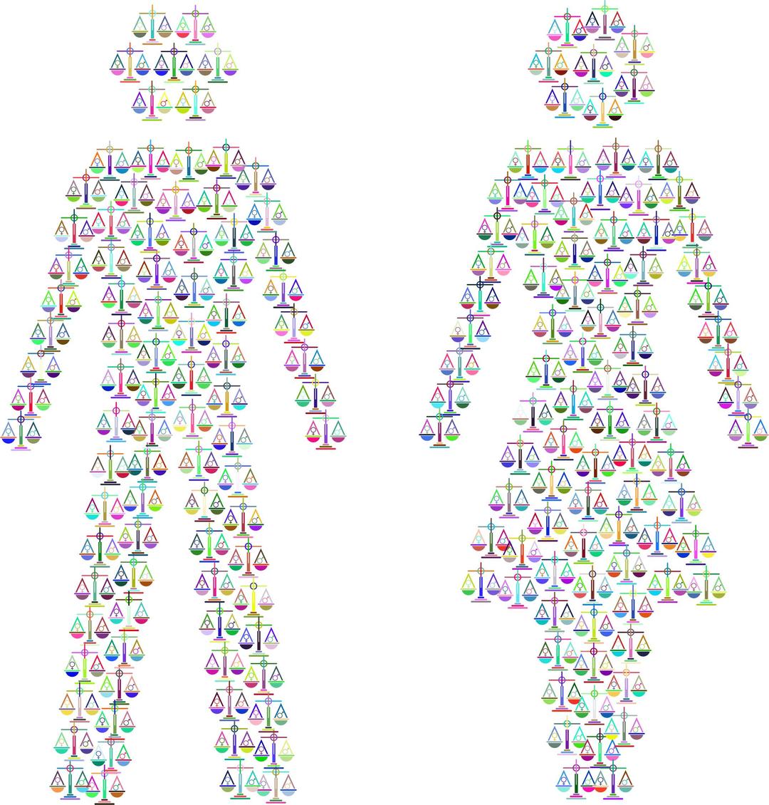 Prismatic Gender Equality Male And Female Figures 2 No Background png transparent