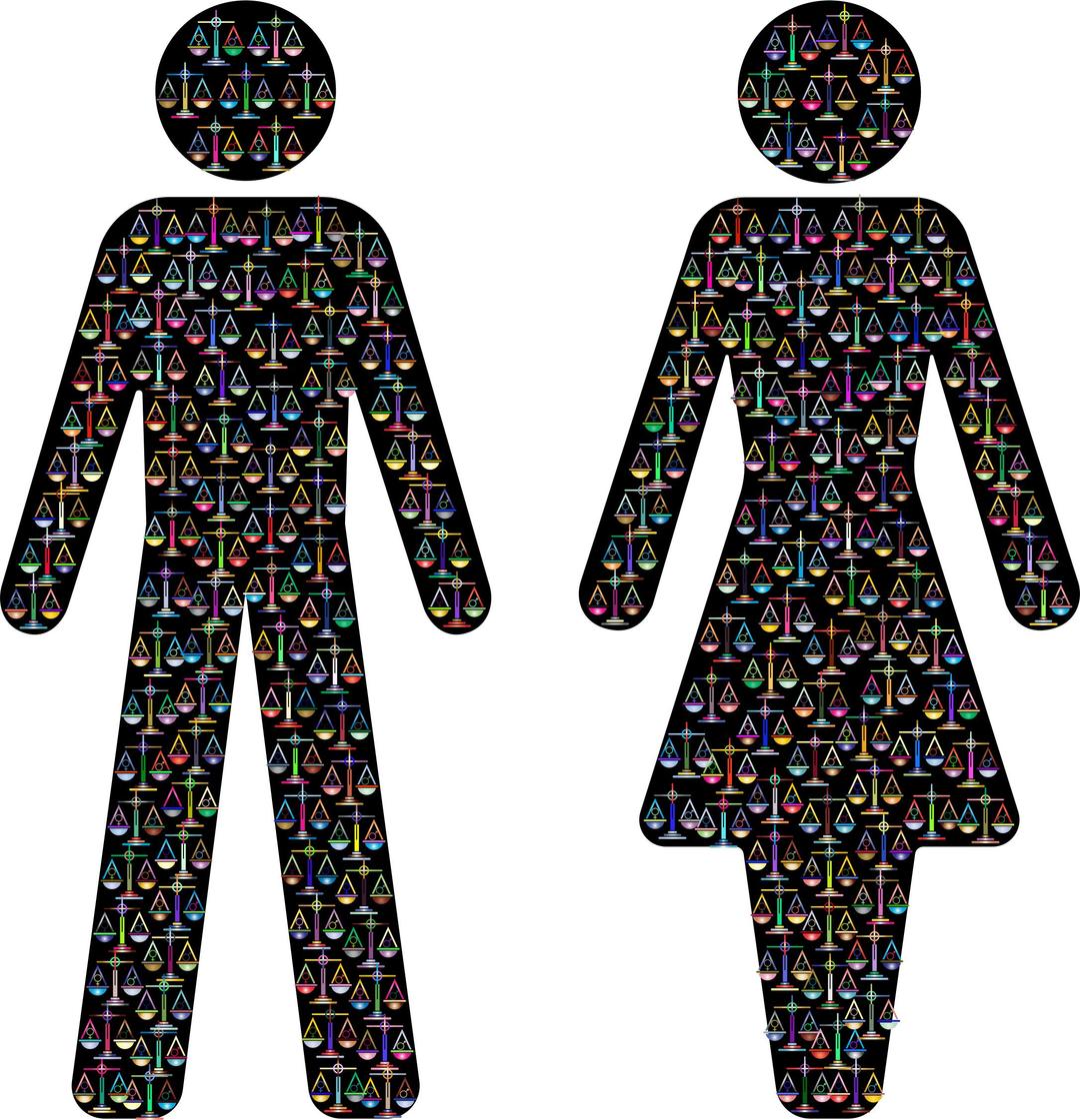 Prismatic Gender Equality Male And Female Figures 3 png transparent