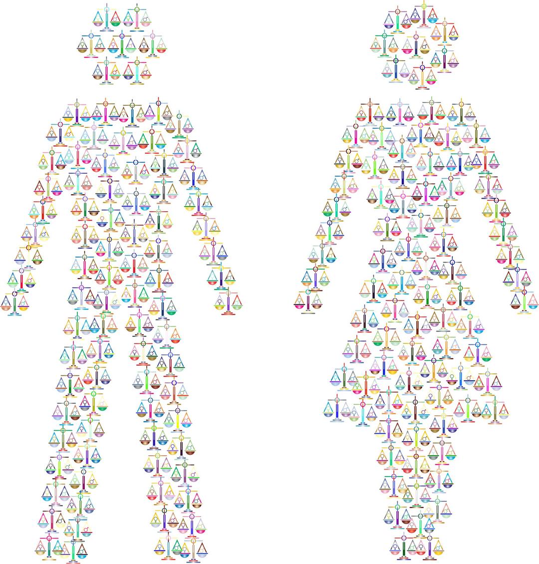 Prismatic Gender Equality Male And Female Figures 3 No Background png transparent