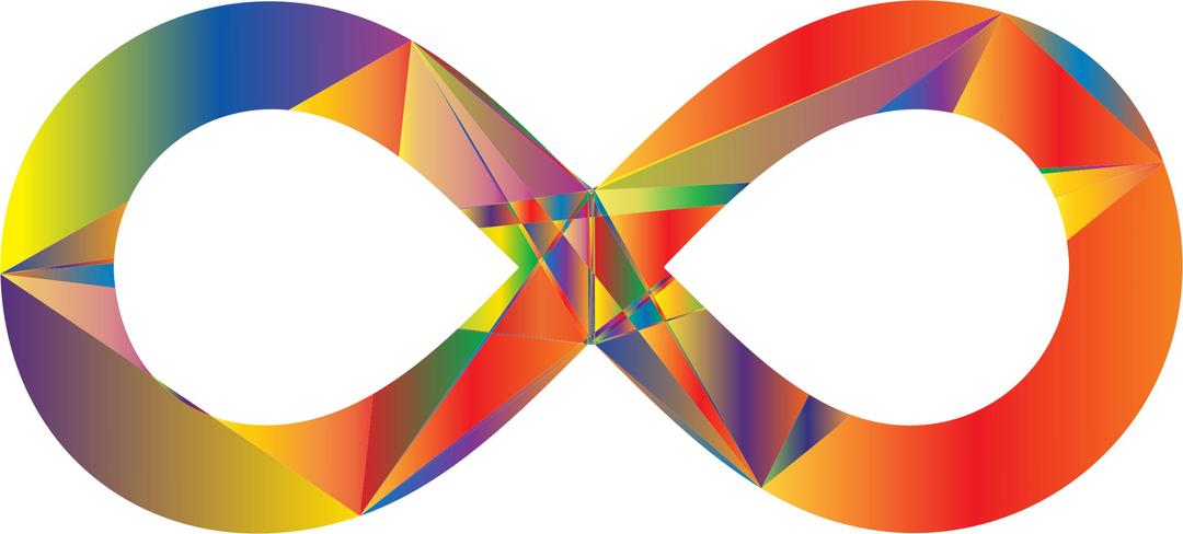 Prismatic Geometric Infinity Sign png transparent