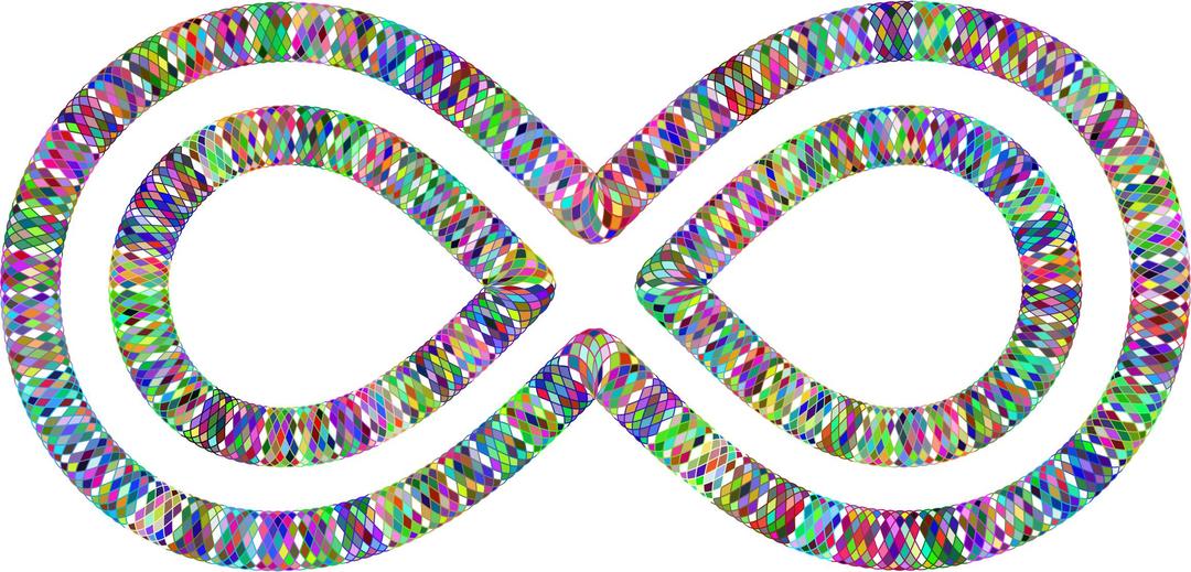 Prismatic Guilloche Infinity Symbol png transparent