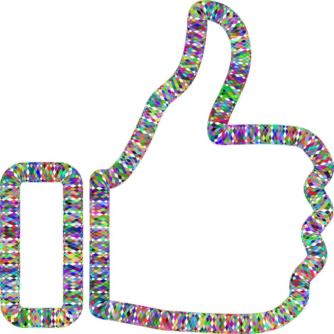 Prismatic Guilloche Thumbs Up png transparent