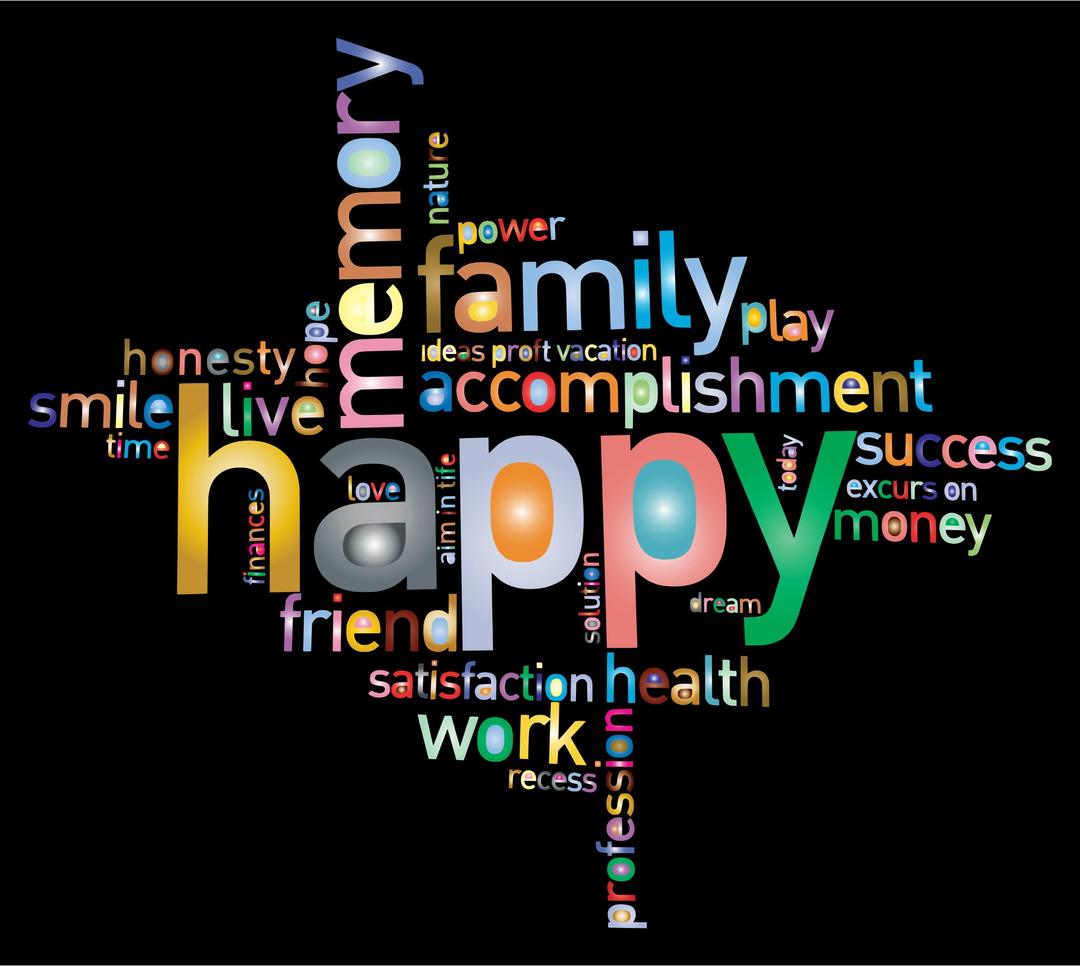 Prismatic Happy Family Word Cloud 2 png transparent