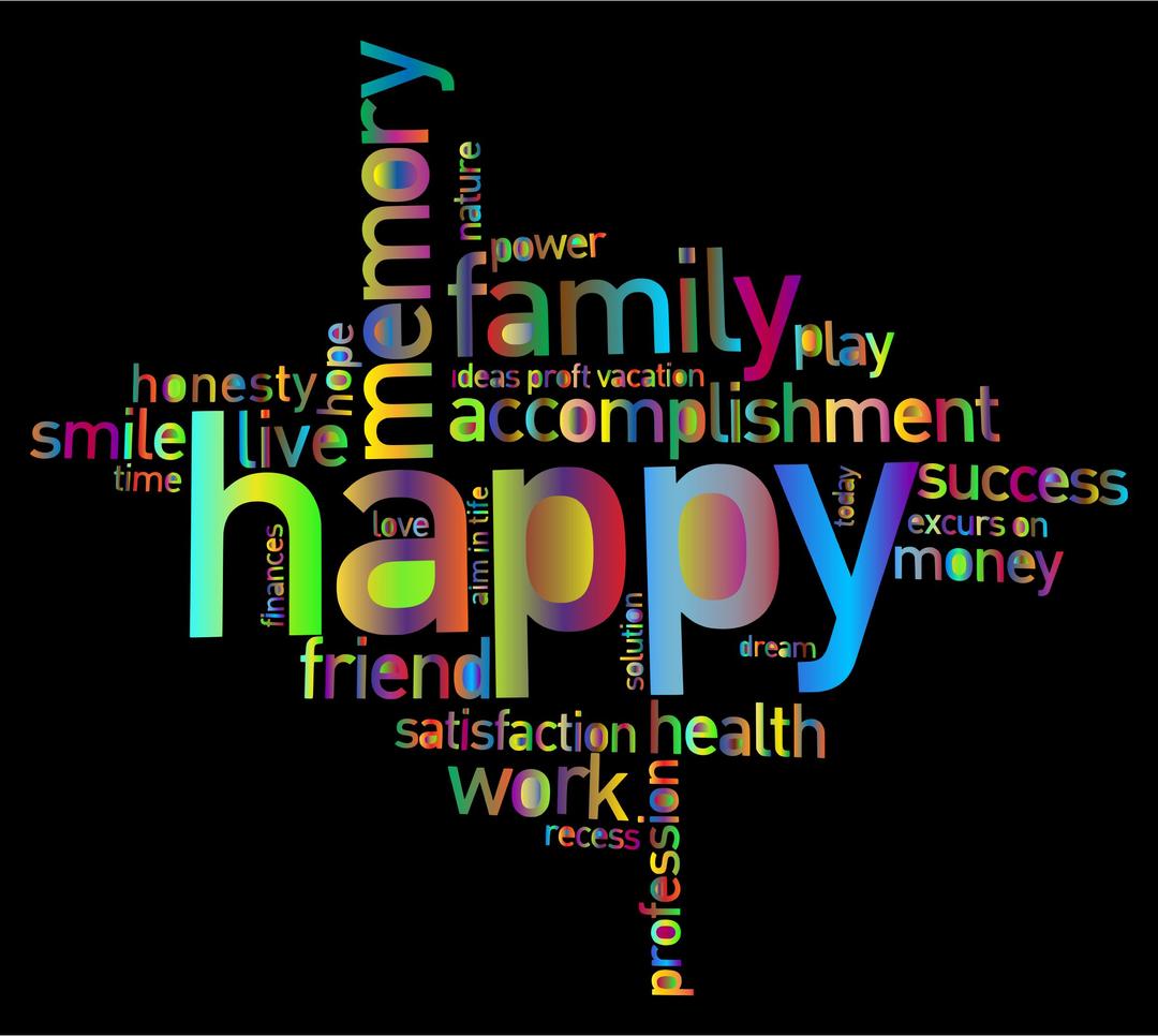 Prismatic Happy Family Word Cloud 3 png transparent