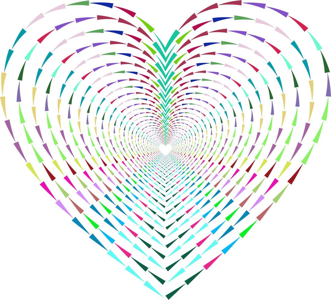 Prismatic Heart Spikes Tunnel png transparent