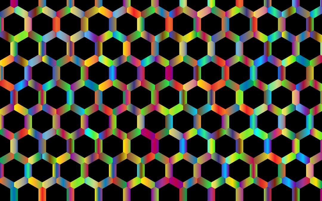 Prismatic Hexagonal Geometric Pattern 3 png transparent