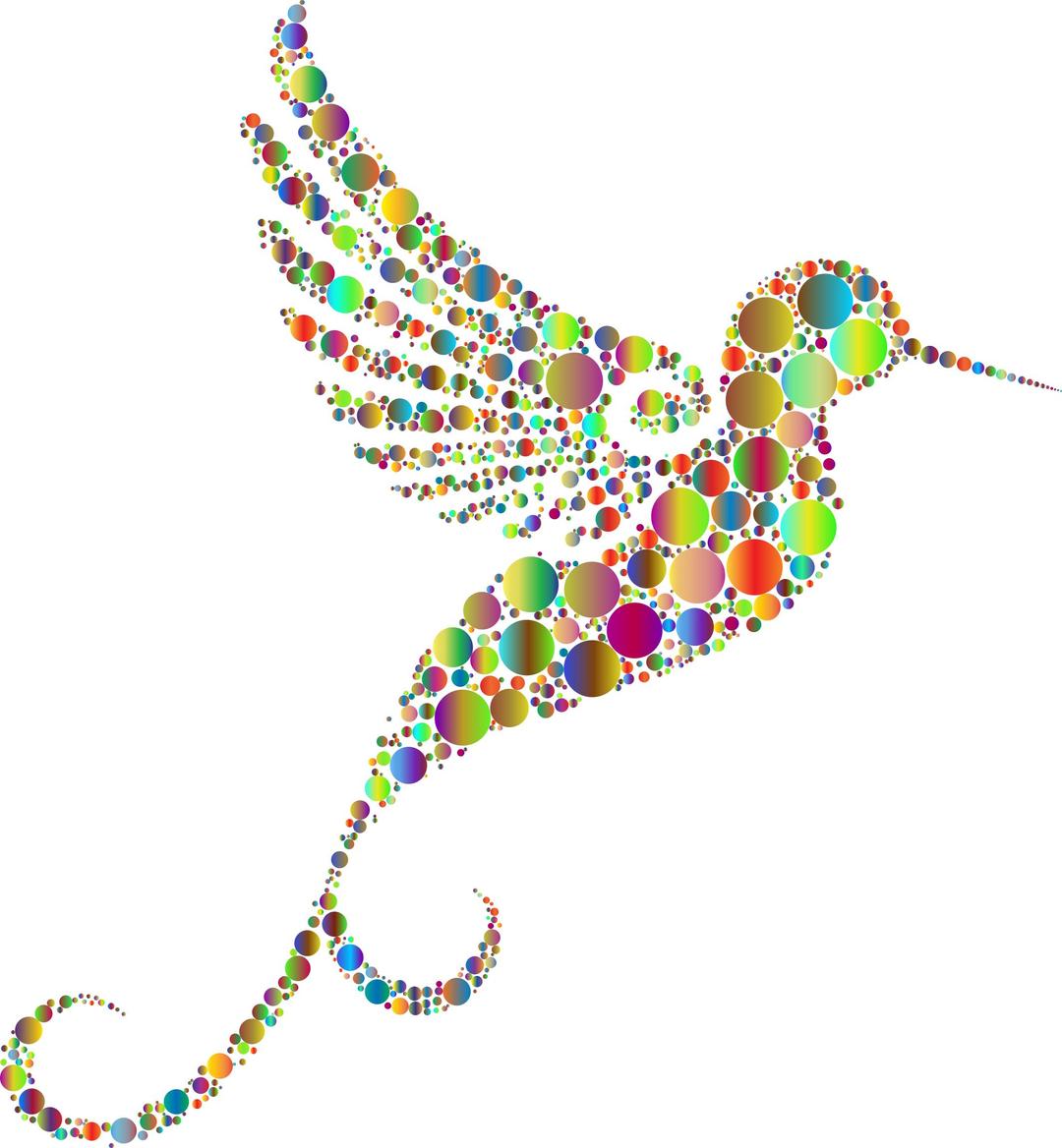 Prismatic Hummingbird Circles 4 No Background png transparent