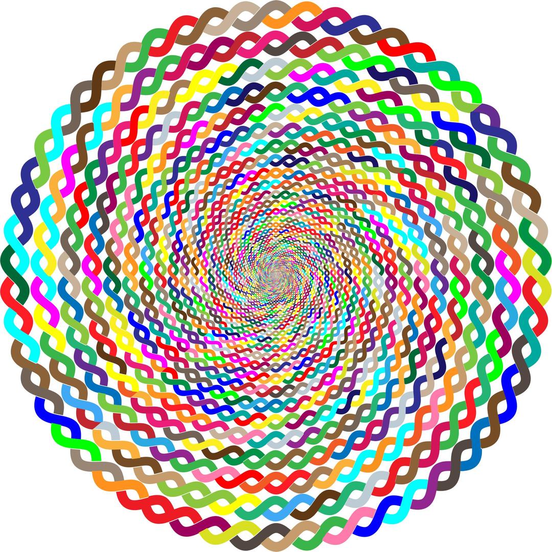 Prismatic Intertwined Circle Vortex No Background png transparent