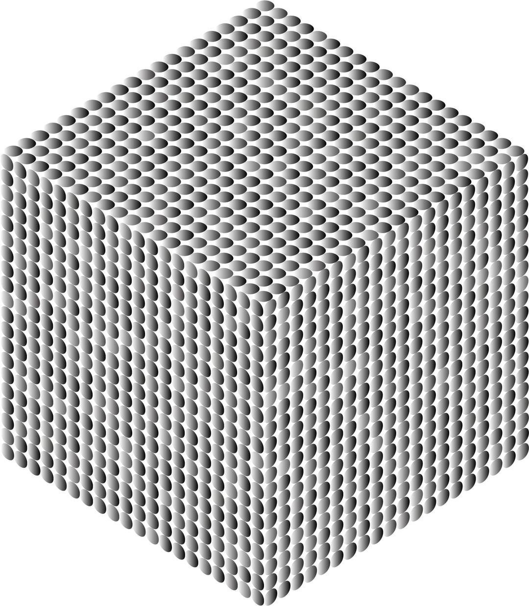 Prismatic Isometric Circles Cube 3 png transparent