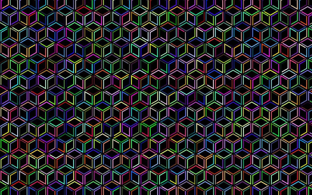 Prismatic Isometric Cube Extra Pattern png transparent