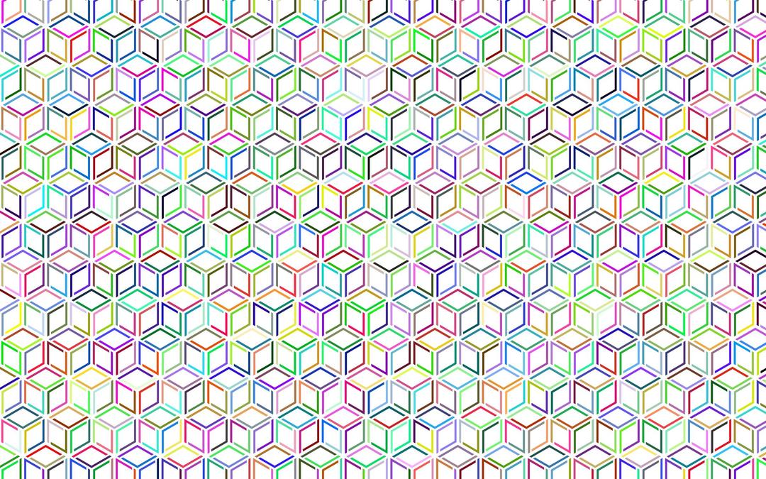 Prismatic Isometric Cube Extra Pattern No Background png transparent
