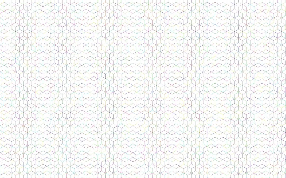 Prismatic Isometric Cube Wireframe Pattern No Background png transparent