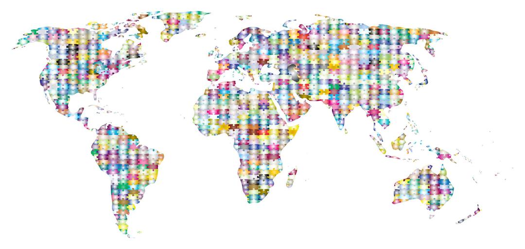 Prismatic Jigsaw Puzzle World Map 4 png transparent