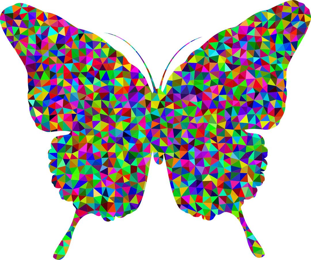 Prismatic Low Poly Butterfly 2 png transparent