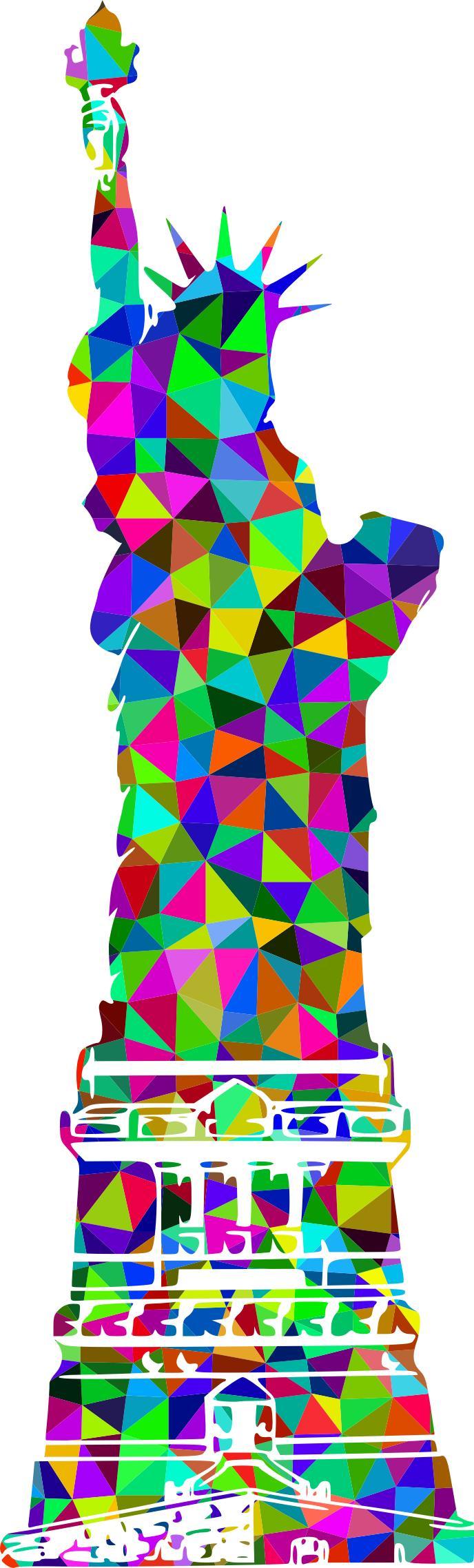 Prismatic Low Poly Statue Of Liberty png transparent