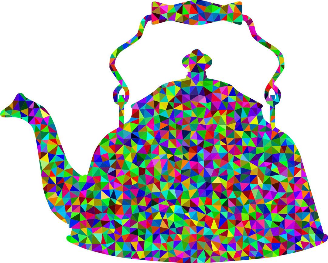 Prismatic Low Poly Teapot png transparent