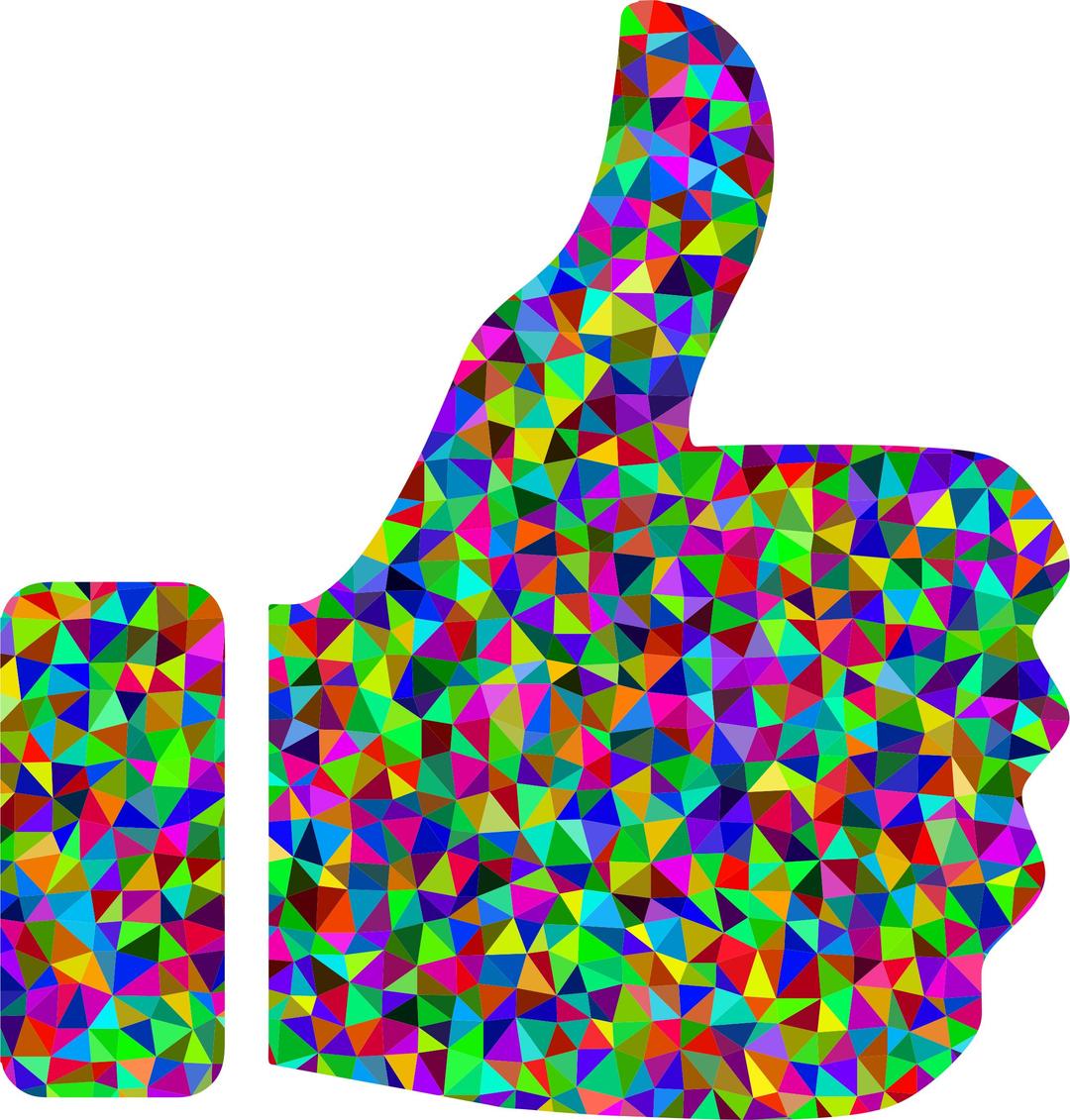 Prismatic Low Poly Thumbs Up png transparent