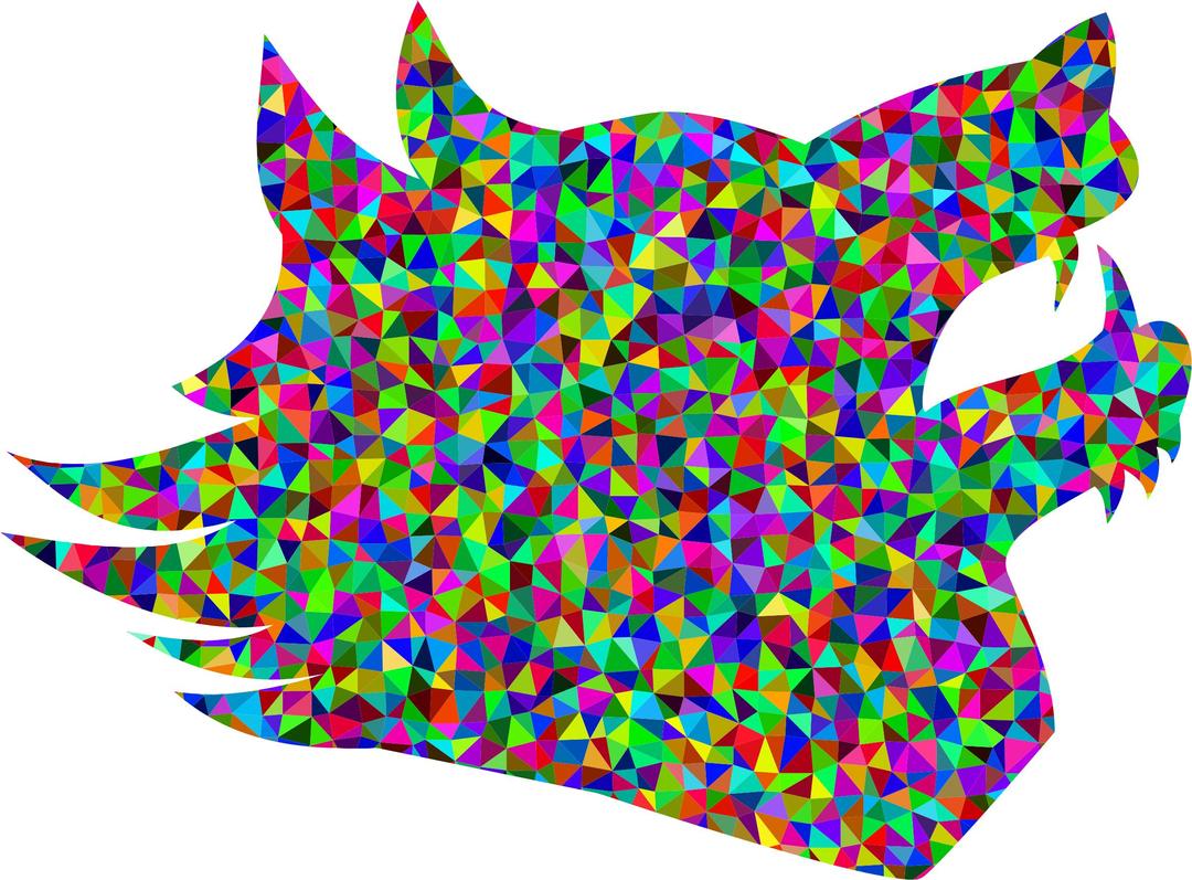 Prismatic Low Poly Wolf png transparent