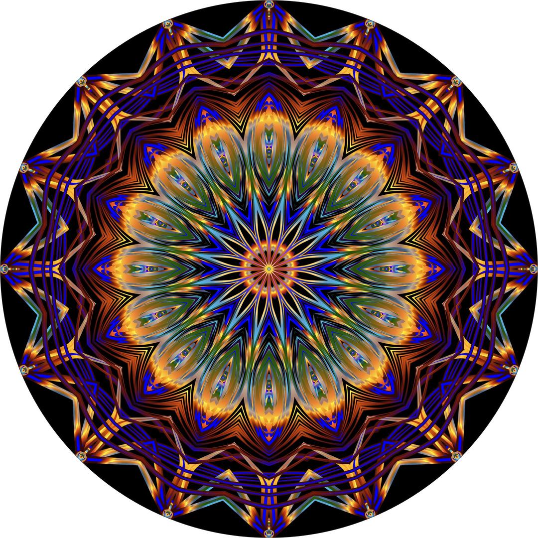 Prismatic Mandala Line Art 8 png transparent