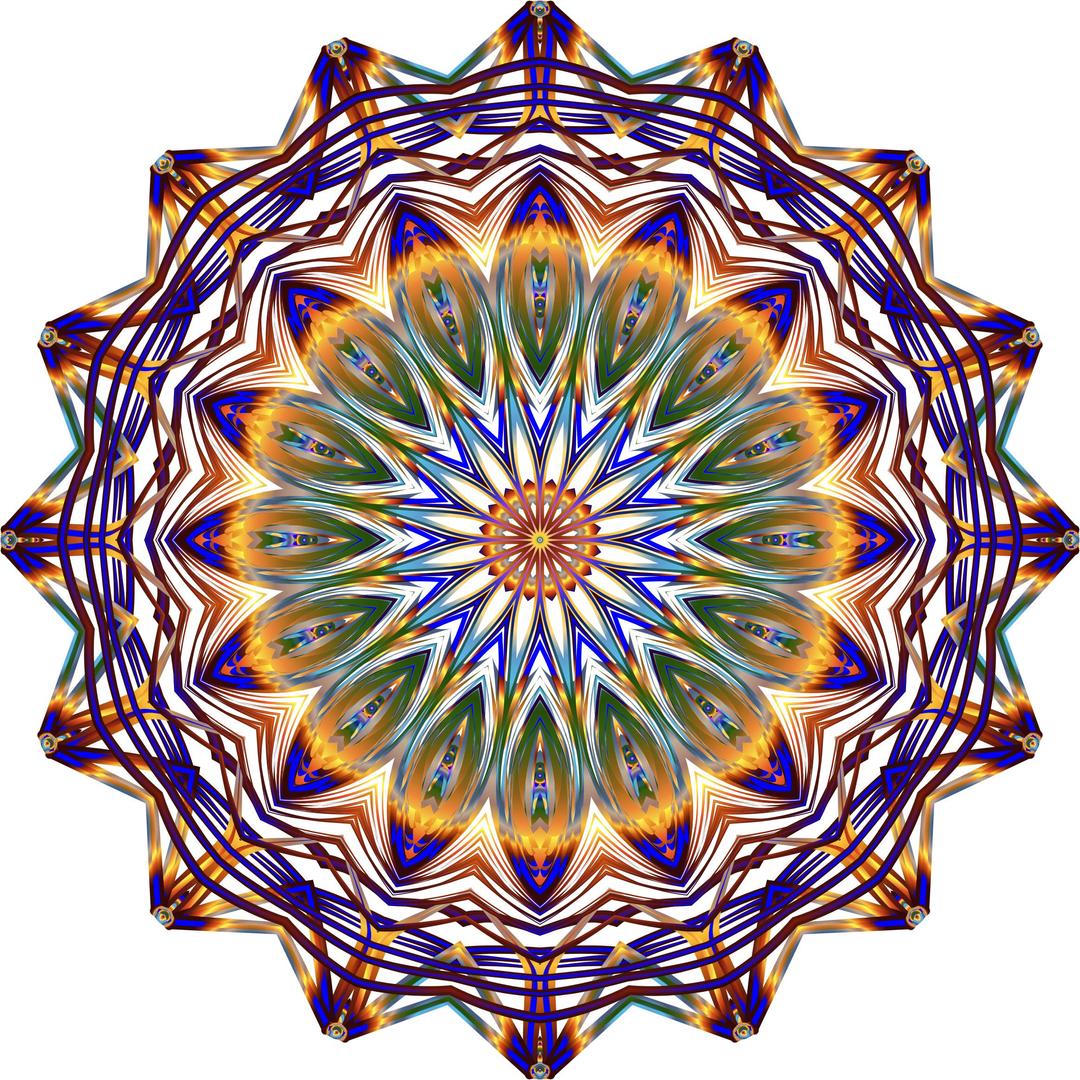 Prismatic Mandala Line Art 8 No Background png transparent