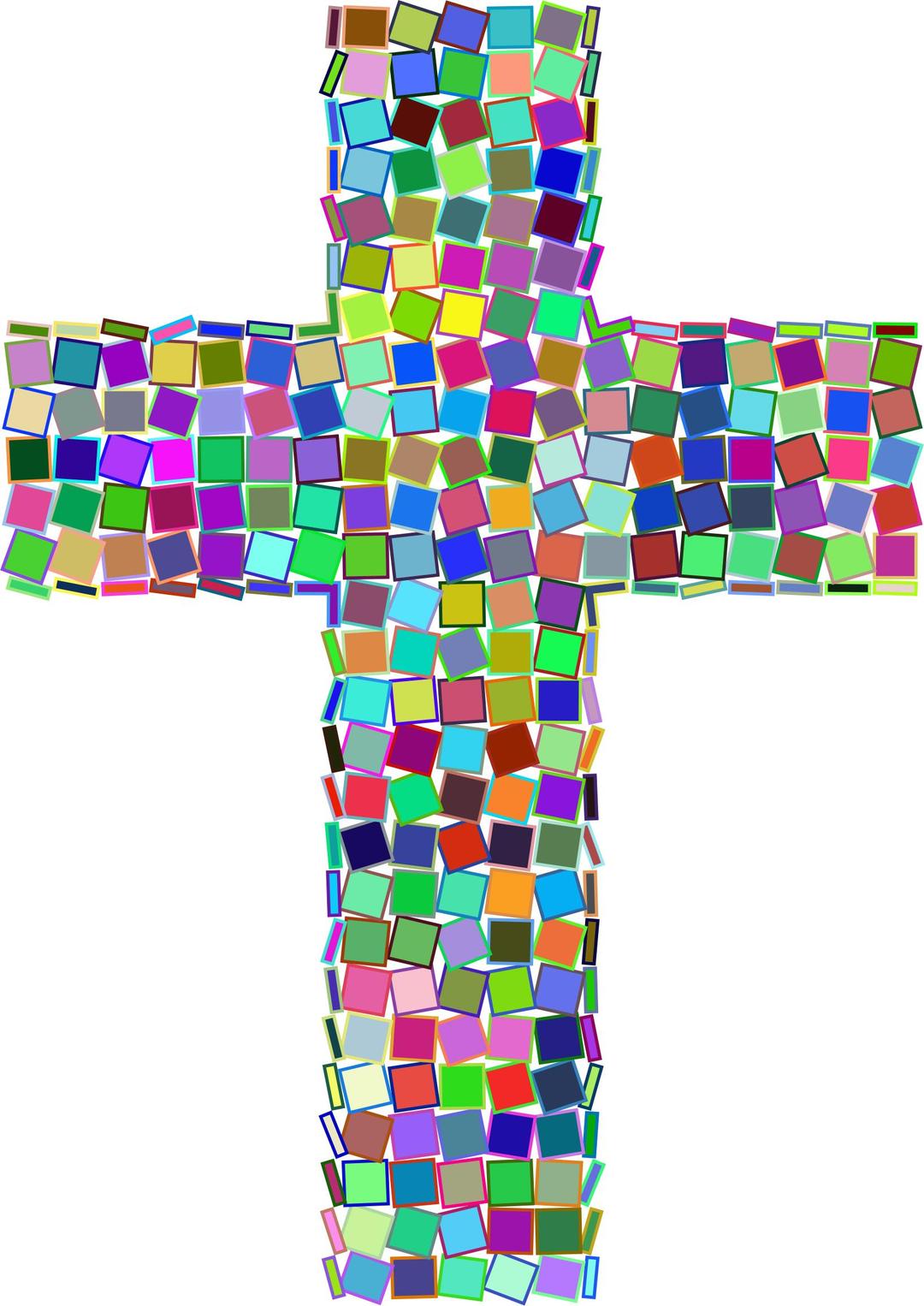 Prismatic Mosaic Cross png transparent